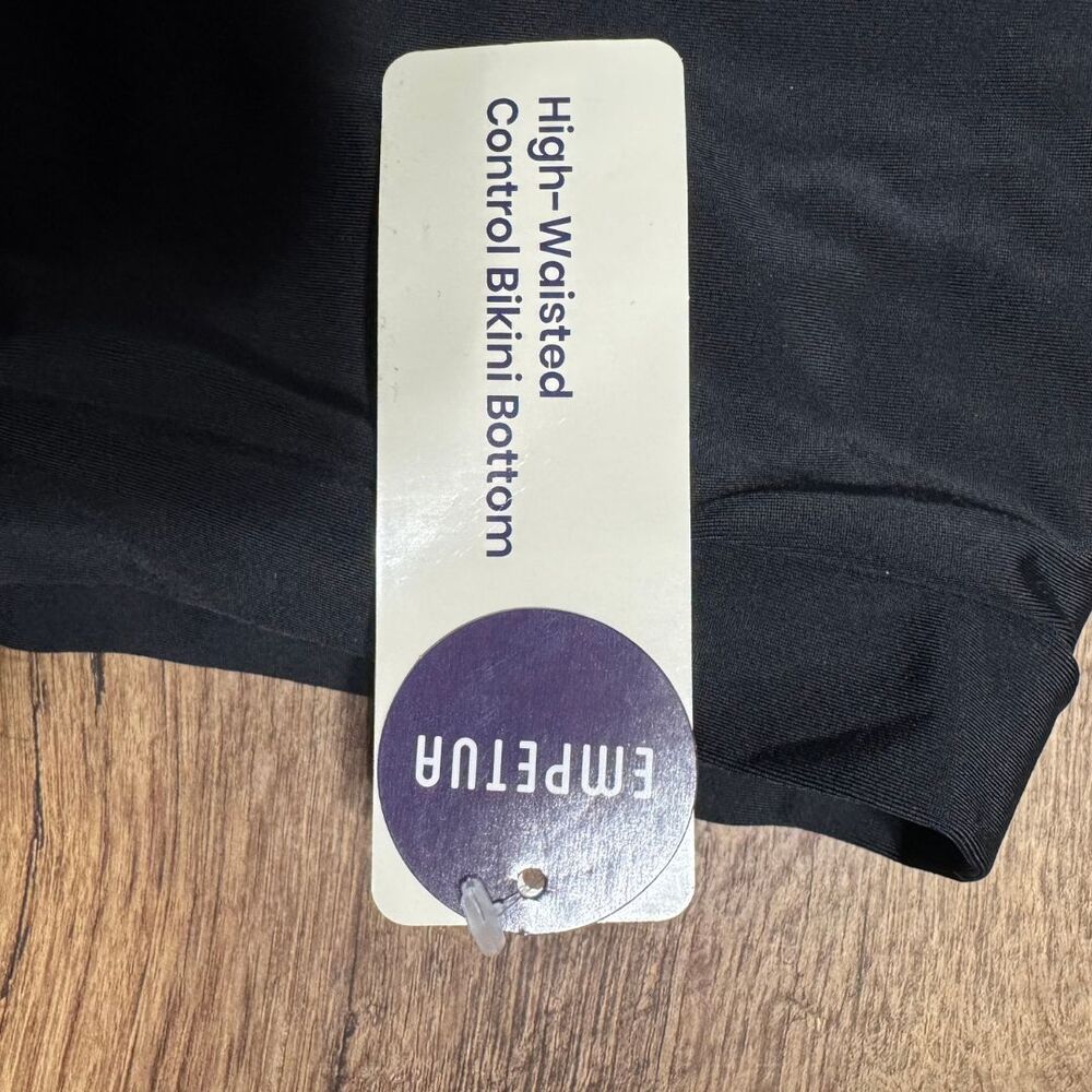Shapermint EMPETUA High Waist Control Shaping Swim Bikini Bottom Black NWT Large - Picture 5 of 7